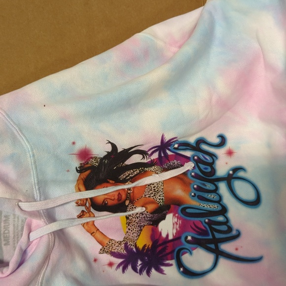 Aaliyah Crop Hoodie Air Brush Medium New - Picture 6 of 12